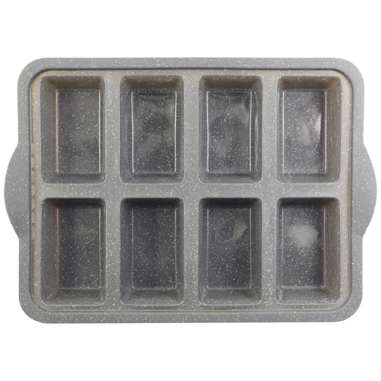 8-Cavity Metal-Reinforced Silicone Mini Loaf Pan by Makery®
